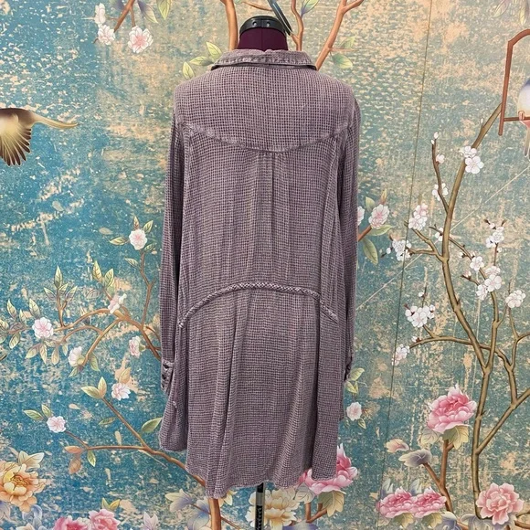 Purple Free People Blouse Top - Picture 4 of 9